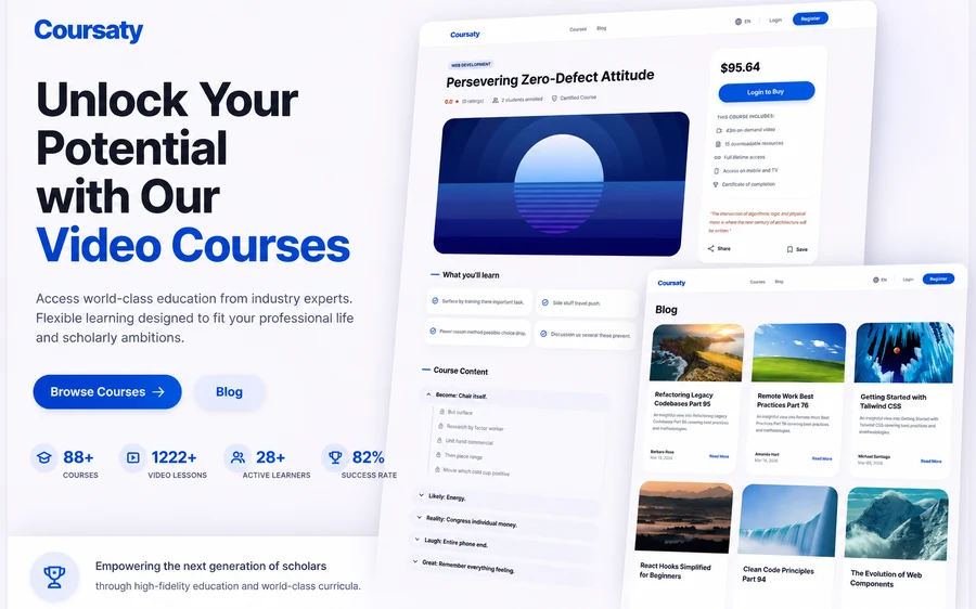 Coursaty SaaS Platform Preview